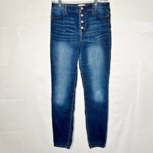Jordache Girl’s Jeans sz 18 Super Skinny Snap Button Adjustable High Rise Waist